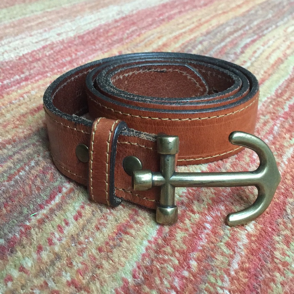 J. Crew - Cognac leather belt - size S